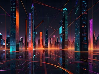 Vibrant Illustration of Online Interfaces: Social Media, Fintech, E-commerce, Influencers – Dynamic Digital Stream of Platforms Showcasing Modern Technology, Connectivity, and Online Interaction