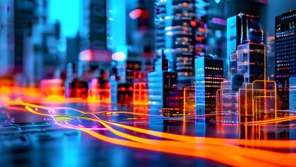 Vibrant Illustration of Online Interfaces: Social Media, Fintech, E-commerce, Influencers – Dynamic Digital Stream of Platforms Showcasing Modern Technology, Connectivity, and Online Interaction