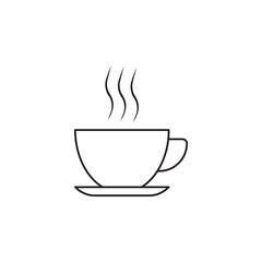 Cup of coffee icon. Cup flat icon. Thin line signs for design logo, visit card, etc. Single high-quality outline symbol for web design or mobile app