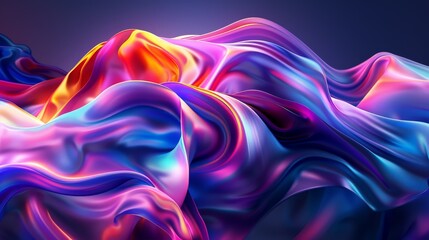 Fototapeta premium Vibrant Abstract Interplay: Fluid Modern Artistic Background in High-Resolution 8K Quality with Dynamic Shapes and Vivid Hues