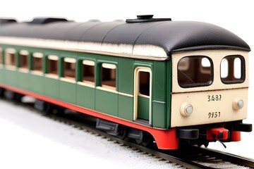 Fototapeta premium vintage, antique, toy, train, retro, electric, engine, car, classic, collectible, nostalgic, model, locomotive, railway, steam, diesel, tinplate, miniature, windup, clockwork, craftsmanship, historic