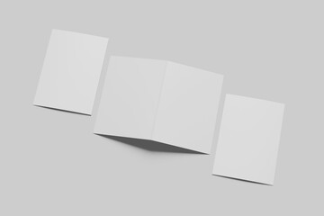 A4 Bifold Brochure Blank Mockup