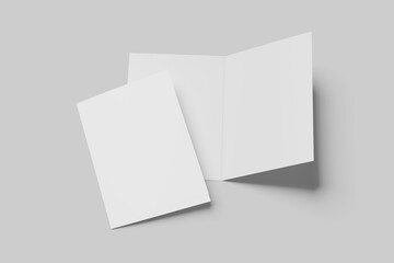 A4 Bifold Brochure Blank Mockup