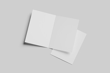 A4 Bifold Brochure Blank Mockup