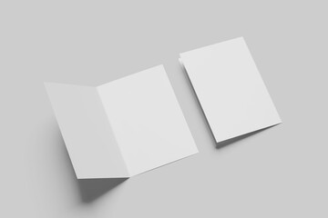 A4 Bifold Brochure Blank Mockup