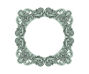 Frame in flat style. Hand drawn vector illustration.