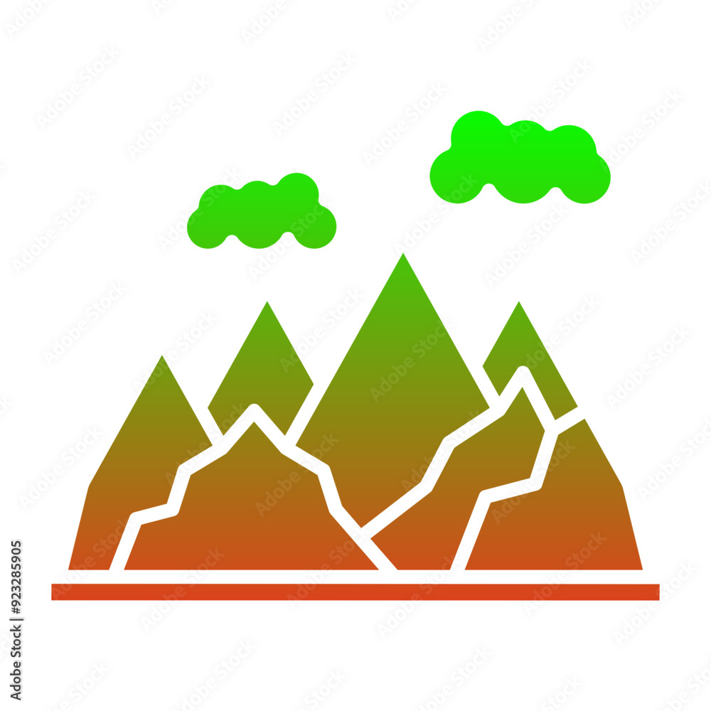 Poster mountains icon