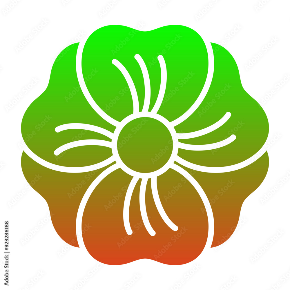 Sticker flower icon