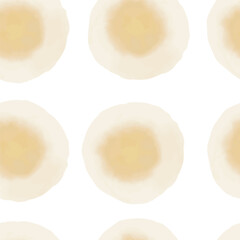 Watercolor abstract circles. Seamless pattern. Simple surface design.
