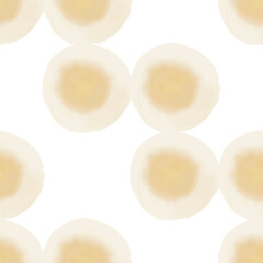 Watercolor abstract circles. Seamless pattern. Simple surface design.