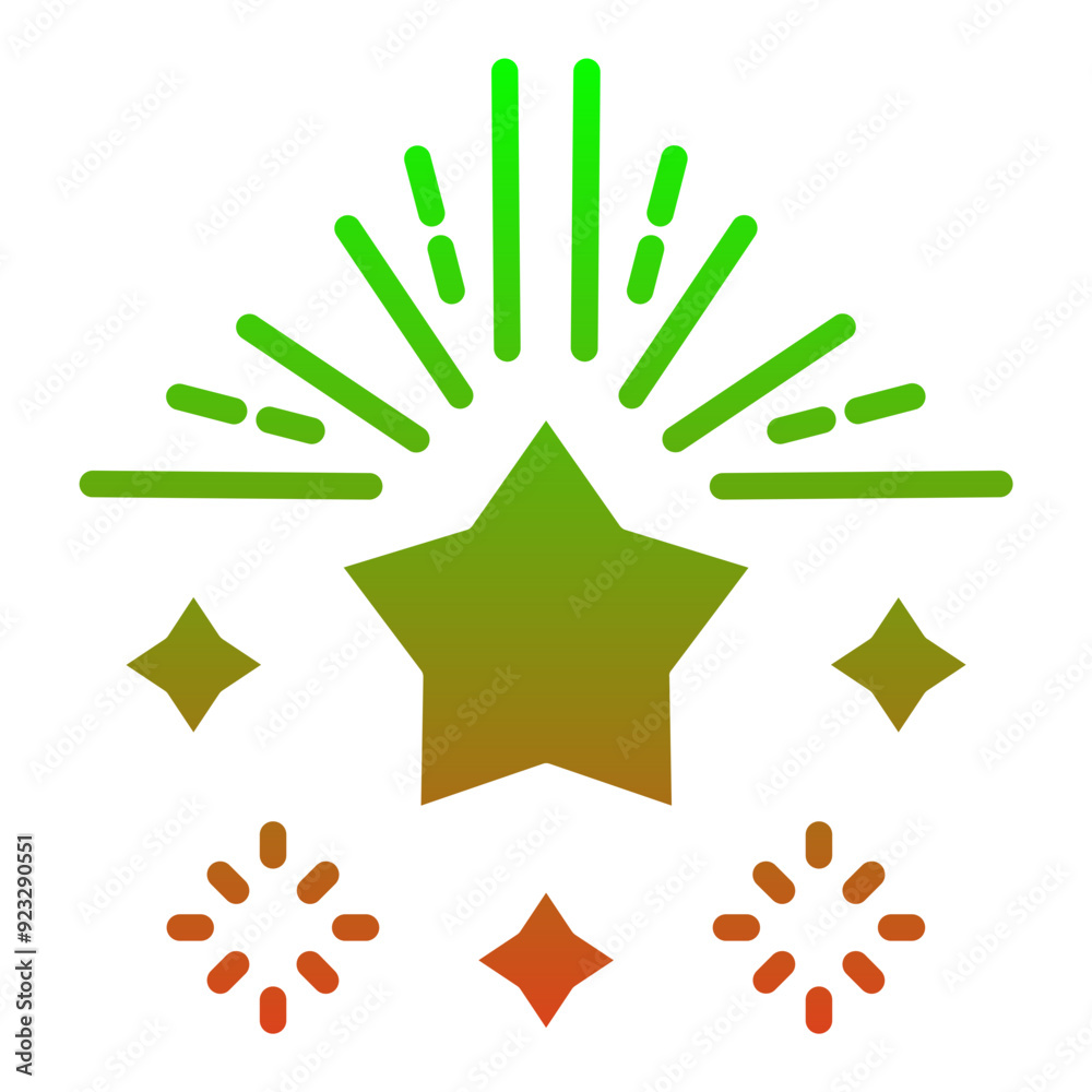 Poster fireworks icon