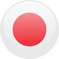 Flag of Japan Country. Transparent background Vector