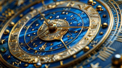 Obraz premium Astrological horoscope circle with zodiac sings