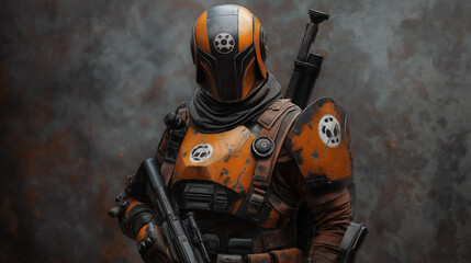 Fototapeta premium robot cyborg soldier