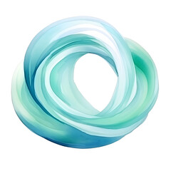 Mesmerizing Watercolor Coil - Serene and Elegant Abstract Digital Painting
