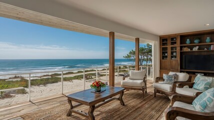 Fototapeta premium Beach house by the ocean 