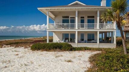 Beach house overlooking the ocean 