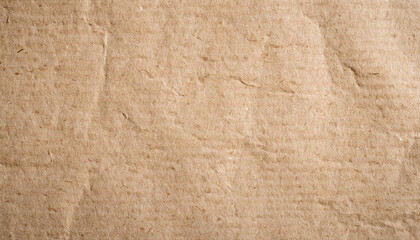 Fototapeta premium Textured Brown Kraft Paper Background with Subtle Wrinkles and Natural Fiber Imperfections, Eco-Friendly Designs, Craft Projects, Rustic-Themed Graphic Content. Poster Banner Background