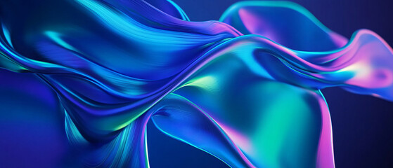 Obraz premium Abstract Blue and Green Swirling Liquid Background, Perfect for Modern Designs, Perfect for