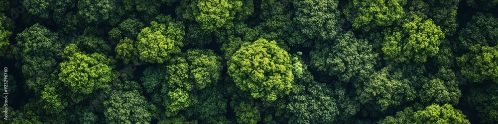 Wall mural dense green forest