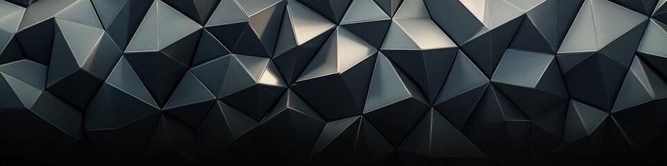 Fototapeta premium Dark grey triangle pattern background