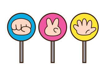 じゃんけんのアイコンセット