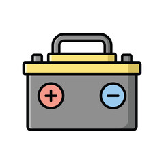 car battery icon vector design template simple and clean