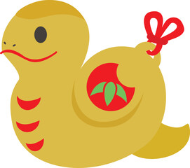 巳年のかわいい蛇の置物