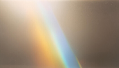 Soft Ethereal Beams of Light, Subtle Rainbow Spectrum on a Gentle Muted Background. Abstract Play of Light and Color. Cinematic Poster Banner Background With Copy Space