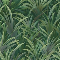 A seamless pattern inspired by a lush green grass landscape