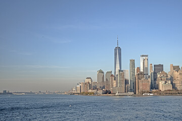 Naklejka premium New York City skyline, cityscape of Manhattan in USA.
