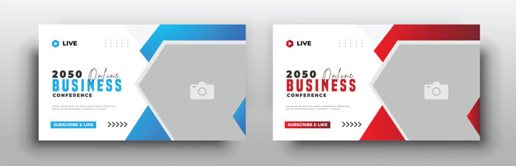 YouTube thumbnail for workshop promotion cover banner and business web banner template	