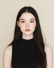 Elegant Young Woman with a Natural Expression