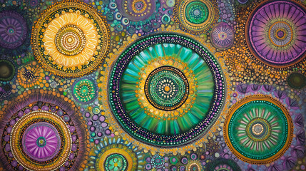 Obraz premium abstract seamless pattern with circles
