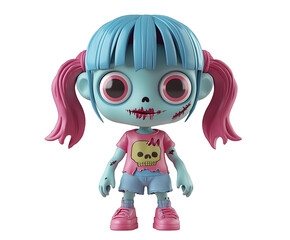 Halloween 3D Cartoon Zombie Character for Spooky Designs