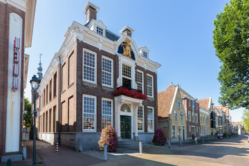 Town hall in the Dutch city of Harlingen in the province of Friesland.
