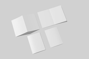 A5 Bifold Brochure Blank Mockup