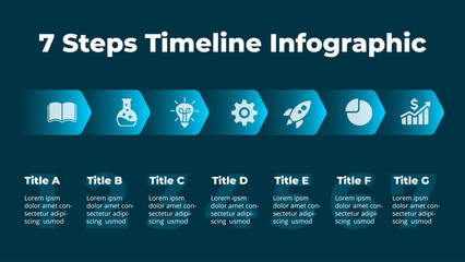 7 options parts timeline. Infographic Roadmap. Arrows Diagram. Pathway Presentation Template. Road arrow. Workflow structure. steps task section. Chronological flowchart scheme