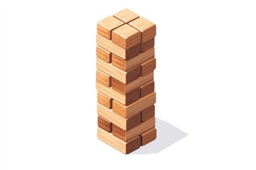 Stacked wooden blocks