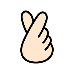 手描きの指ハートアイコン