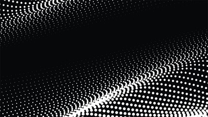 Black halftone pattern abstract background vector image