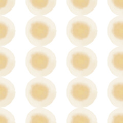 Watercolor abstract circles. Seamless pattern. Simple surface design.