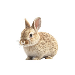 Obraz premium Highly Detailed Rabbit Portrait Isolated on Plain White Background transparent png