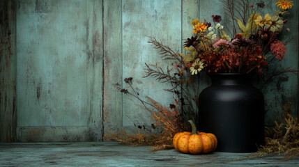 Autumn background with pumpkins © soizic