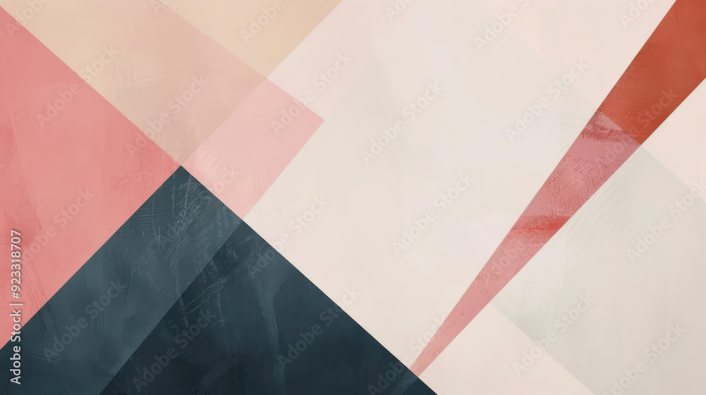 Fototapete a minimalist abstract background with geometric patterns in muted tones, creating a sophisticated an