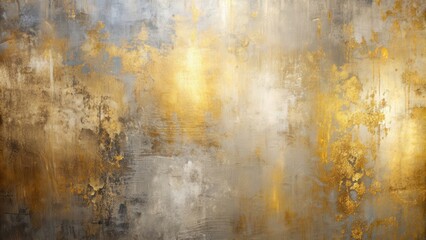 Obraz premium Abstract painting golden tones, silver tones textured background, grainy texture