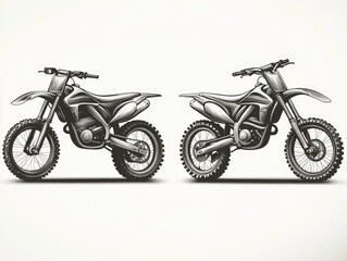 Fototapeta premium Dirt bikes side by side