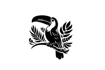 Toucan Silhouette vector illustration.