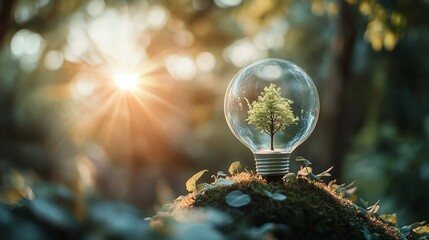 Green energy resources concept. Symbolizing renewable energy sources. Highlights sustainable power solutions and environmental stewardship, the transition to clean energy.