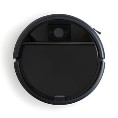 Top view smart robot vacuum cleaner isolated on a white background